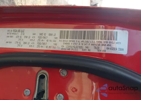 2018 Ram 1500 z USA, uszkodzony, nr VIN 1C6RR6KM6JS278351